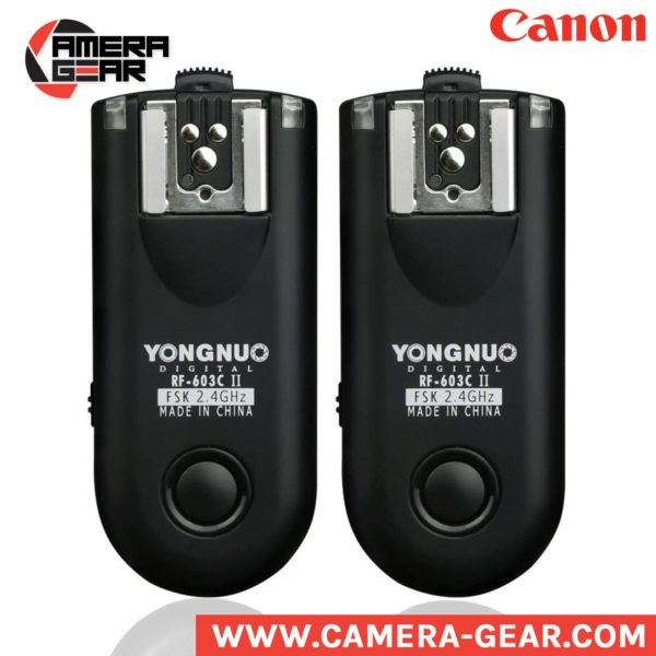 Yongnuo RF-603C II flash triggers. 2.4ghz wireless manual radio triggers