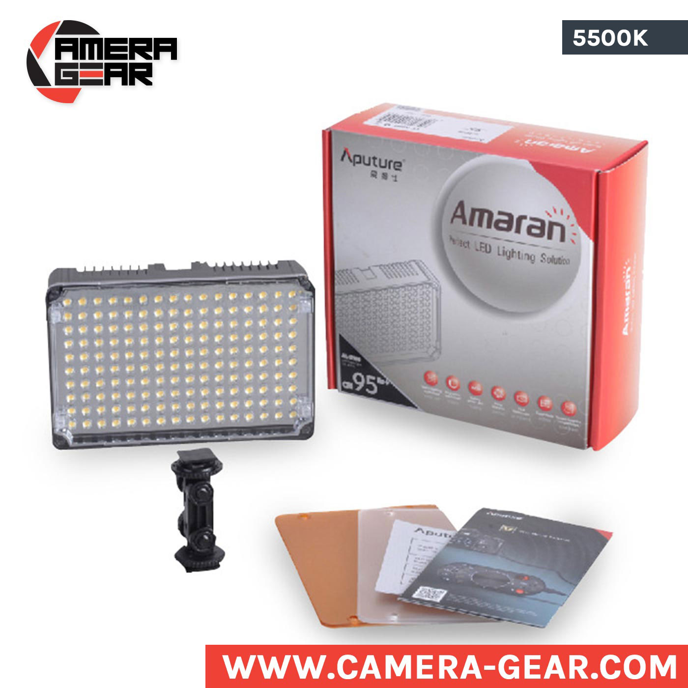 5500K Amaran LED Luce video luminosità regolabile APUTURE AL-H160 cri95 