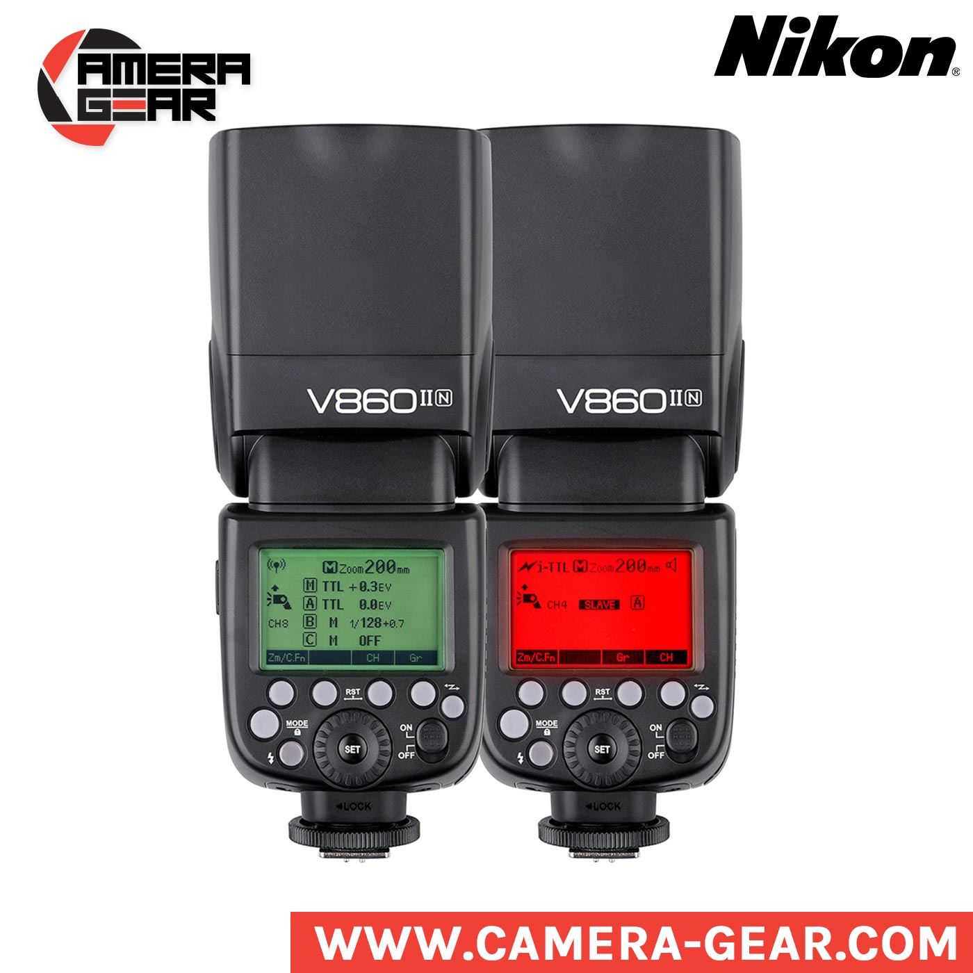 Unidad Detector medianoche Godox V860II-N - Li-ion battery powered flash speedlite for Nikon cameras