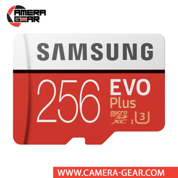 Samsung 256GB EVO Plus UHS-I microSDXC Memory Card with SD Adapter isn’t just big on storage, it is also very fast. The EVO+ 256GB has been rated for read and write speeds of up to 100/90 MB/s respectively