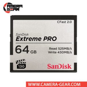SanDisk 64GB Extreme PRO CFast 2.0 Memory Card combines the speed, capacity, and performance needed to record uninterrupted DCI 4K video