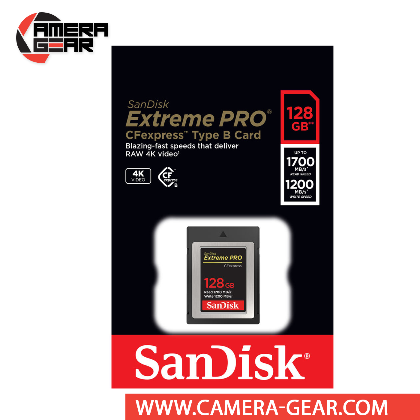 SanDisk 128GB Extreme PRO CFexpress Card Type B Memory card