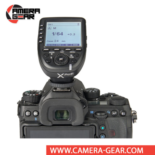 Godox XPro-P TTL Wireless Flash Trigger for Pentax Cameras is the ultimate flash trigger for the Godox’s 2.4GHz TTL radio flash system, now accompanied by the V1P and TT350P TTL speedlite flashes