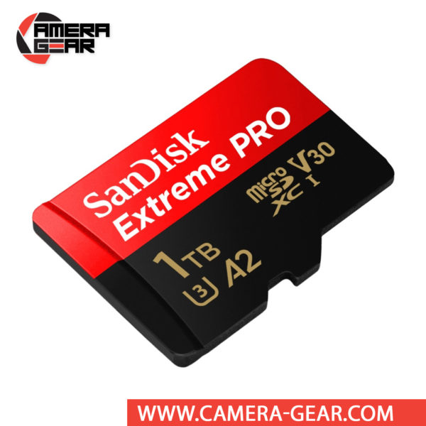 SanDisk 1TB Extreme Pro UHS-I microSDXC Memory Card with SD Adapter is Sandisk's top-of-the-line micro SD card. It is labeled both with V30 for 4K video recording and A2 rating for app speed