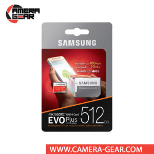 Samsung 512GB EVO Plus UHS-I microSDXC Memory Card with SD Adapter isn’t just big on storage, it is also very fast. The EVO+ 512GB has been rated for read and write speeds of up to 100/90 MB/s respectively