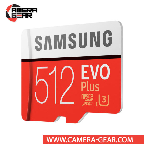 Samsung 512GB EVO Plus UHS-I microSDXC Memory Card with SD Adapter isn’t just big on storage, it is also very fast. The EVO+ 512GB has been rated for read and write speeds of up to 100/90 MB/s respectively