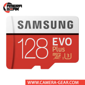 Samsung 128GB EVO Plus UHS-I microSDXC Memory Card with SD Adapter isn’t just big on storage, it is also very fast. The EVO+ 128GB has been rated for read and write speeds of up to 100/90 MB/s respectively