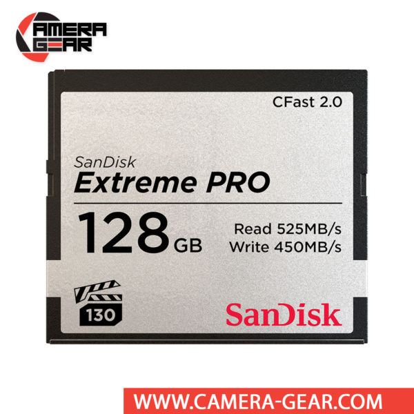 SanDisk 128GB Extreme PRO CFast 2.0 Memory Card combines the speed, capacity, and performance needed to record uninterrupted DCI 4K video, which has a resolution of 4096 x 2160 and a 17:9 aspect ratio.