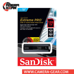 Embankment Snuble vulgaritet SanDisk 128GB Extreme Pro USB 3.1 Solid State Flash Drive