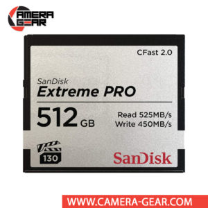SanDisk 512GB Extreme PRO CFast 2.0 Memory Card combines the speed, capacity, and performance needed to record uninterrupted DCI 4K video