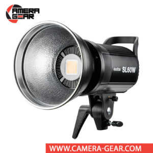 Godox SL-60W LED Video Light is a 60W LED continuous light with 5600K color temperature and Bowens S mount. Godox SL-60W has excellent performance, solid build quality, great reputation, and low price tag. 