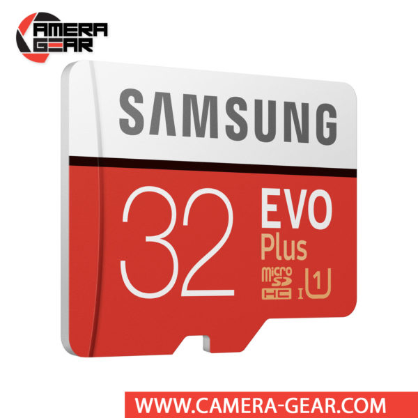 Samsung 32GB EVO Plus UHS-I microSDXC Memory Card with SD Adapter is very affordable microSD card for tablets, mobile phones, action and digital cameras