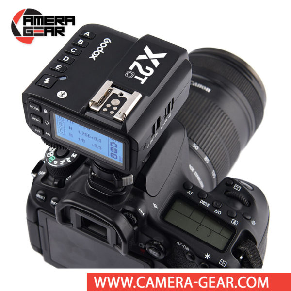 Godox X2T-C TTL Wireless Flash Trigger for Canon is an upgraded version of Godox X1T transmitter with an improved user interface with a larger display and 5 dedicated group setting buttons on the top left of the device making it much easier and quicker to use.