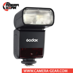Godox V350O is a compact speedlite with advanced functions including TTL, high-speed sync, a built-in 2.4 GHz radio system, and a rechargeable lithium-ion battery capable of 500 full power flashes