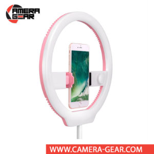 Yongnuo YN128 LED Ring Light with Variable Color Temperature Output 3200-5000K is a ring lamp and phone holder, designed specifically for lighting selfies and video streams. It is one of the most affordable Ring LED lights on the market