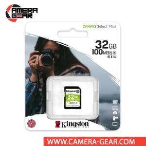 Kingston 32GB Canvas Select Plus UHS-I SDHC Memory Card is designed with exceptional performance, speed and durability for heavy workloads such as transferring and developing high-resolution photos or capturing and editing Full HD videos.