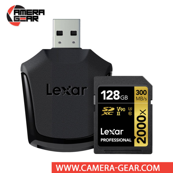 Lexar 128GB Professional 2000x UHS-II SDXC Memory Card delivers maximum performance to improve shooting and workflow. The card is rated at 300MB/s read speed and 260MB/s write speed. Thanks to its V90 speed class rating, minimum write speeds are guaranteed not to drop below 90 MB/s. To reach these speeds the card uses the UHS-II interface. The card is backward compatible and will operate in standard SD and UHS-I devices