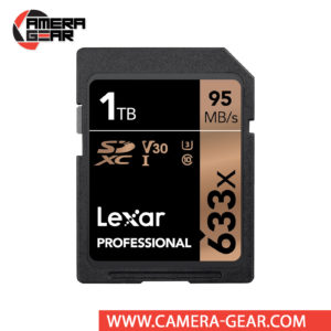 Lexar 1TB Professional 633x UHS-I SDXC Memory Card is compatible with the UHS-I bus and features a speed class rating of U3, which guarantees minimum write speeds of 30 MB/s. Read speeds are supported up to 95 MB/s and write speeds max out at 70 MB/s.