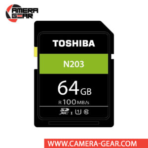 Toshiba 64GB N203 UHS-I SDXC Memory Card features an impressive read speed of up to 100MB/s and offers plenty of storage at very affordable price.