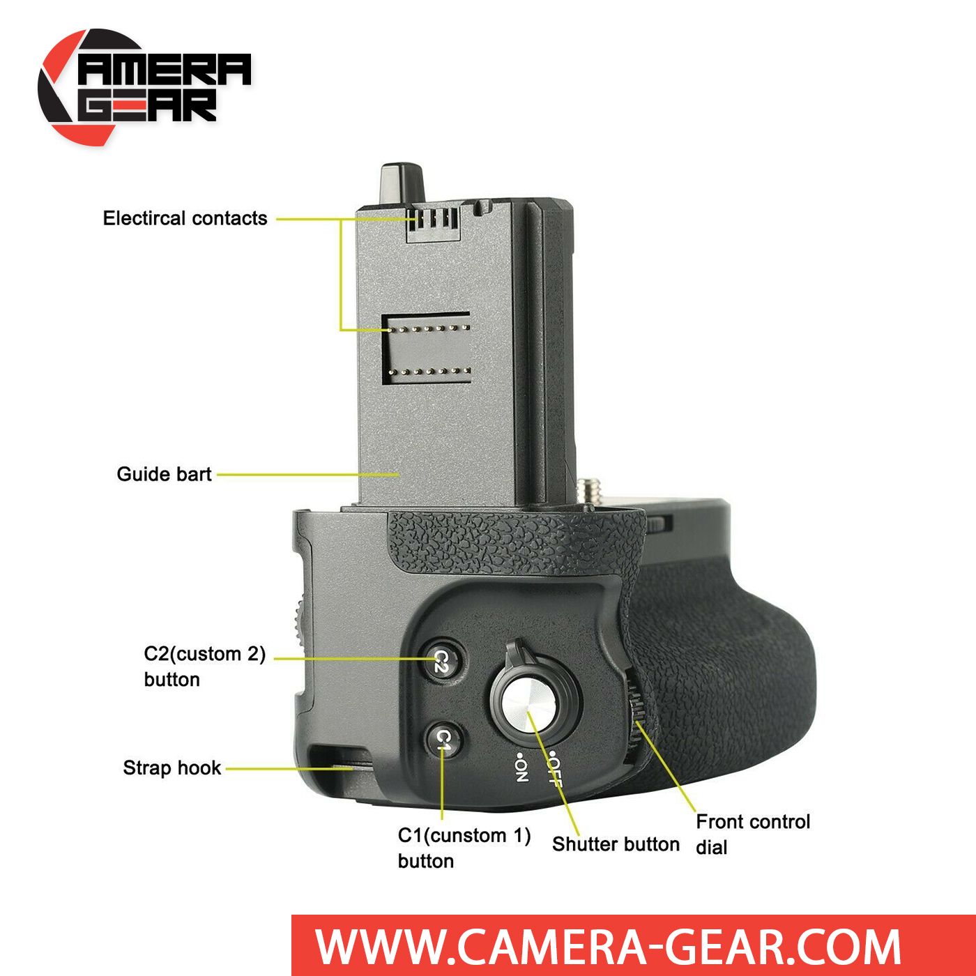 Battery Grip for Sony A7R IV A9 II with remote control Meike MK-A7R IV
