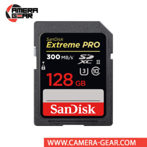 SanDisk 128GB Extreme PRO UHS-II SDXC Memory Card delivers maximum performance to improve shooting and workflow. The card is rated at 300MB/s read speed and 260MB/s write speed