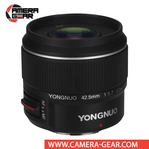 Yongnuo YN 42.5mm f/1.7 Lens for Micro Four Thirds is a fast normal-angle prime lens that excels in low-light photography and also offers improved control over depth of field for isolating subject matter. A lens is a great choice for landscapes, portraiture, street photography, wedding and event photography and much more