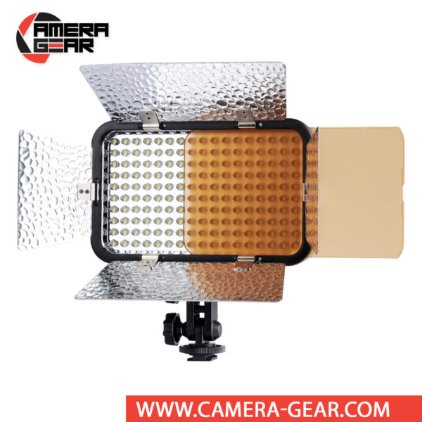 Godox LED170 II is a very compact LED light that fits almost any DSLR camera and camcorder. It features 170 daylight-balanced LED bulbs that provide a bright output in a lightweight package.