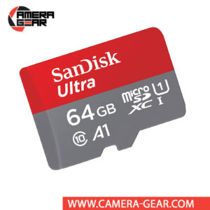 SanDisk 64GB Ultra UHS-I microSDXC Memory Card is designed to provide plenty of storage for tablets and mobile phones, faster app boots for Android smartphones, capturing fast-action photos with action cameras, and recording Full HD and 4K video with drones. It features an impressive read speed of up to 100MB/s