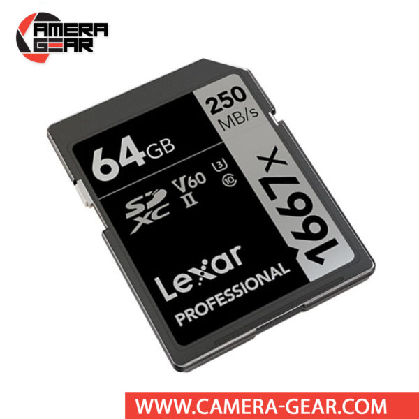 Lexar 64GB Professional 1667x UHS-II SDXC Memory Card delivers maximum performance to improve shooting and workflow. The card is rated at 250MB/s read speed and 80MB/s write speed