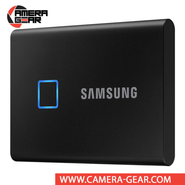 Samsung 2TB T7 Touch Portable SSD is a compact and secure storage solution that fits in the palm of your hand