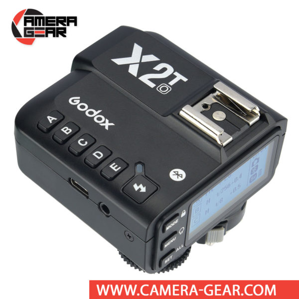 Godox X2T-O TTL Wireless Flash Trigger for Olympus and Panasonic is an upgraded version of Godox X1T-O transmitter with an improved user interface with a larger display and 5 dedicated group setting buttons on the top left of the device making it much easier and quicker to use.