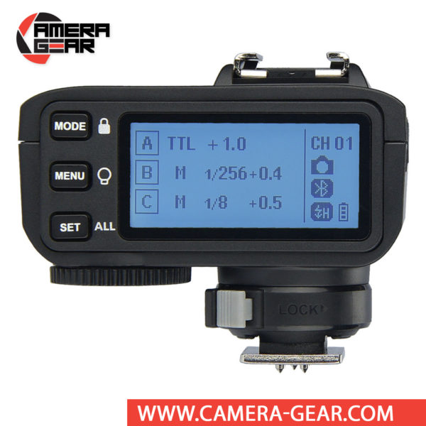 Godox X2T-F TTL Wireless Flash Trigger for Fujifilm is an upgraded version of Godox X1T-F transmitter with an improved user interface with a larger display and 5 dedicated group setting buttons on the top left of the device making it much easier and quicker to use.