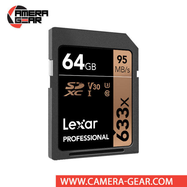 Lexar 64GB Professional 633x UHS-I SDXC Memory Card is compatible with the UHS-I bus and features a speed class rating of U3, which guarantees minimum write speeds of 30 MB/s. Read speeds are supported up to 95 MB/s and write speeds max out at 45 MB/s.