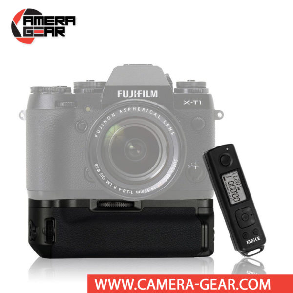 Battery Grip for Fuji X-T1, Meike MK-XT1 offers both extended battery life and a more comfortable grip when shooting in the vertical orientation. The grip accepts additional NP-W126 battery to effectively double the battery life for long shooting sessions. Meike MK-XT1 Battery Grip delivers quality ergonomics for the Fujifilm X-T1 while in portrait orientation along with an increased battery life