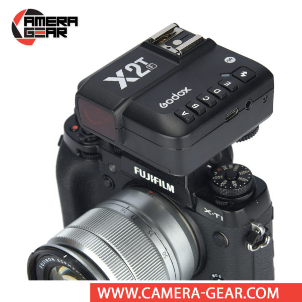 Godox X2T-F TTL Wireless Flash Trigger for Fujifilm is an upgraded version of Godox X1T-F transmitter with an improved user interface with a larger display and 5 dedicated group setting buttons on the top left of the device making it much easier and quicker to use.