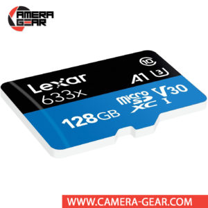 Lexar 128GB UHS-I microSDXC High-Performance Memory Card with SD Adapter is designed to provide plenty of storage for tablets, mobile phones, capturing fast-action photos with action cameras, and recording 4K UHD video with drones