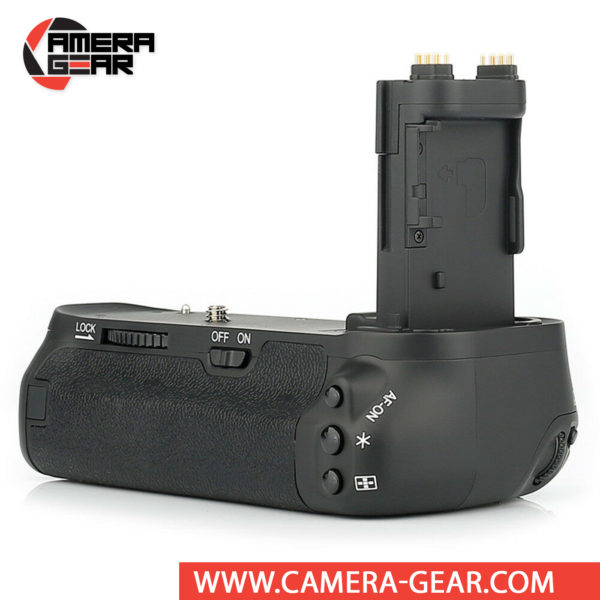Battery Grip for Canon 6D Mark II, Meike MK-6D2 Pro offers both extended battery life and a more comfortable grip when shooting in the vertical orientation. The grip accepts two LP-E6 / LP-E6N batteries to effectively double the battery life for long shooting sessions. Wireless remote control included
