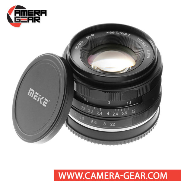 Meike 50mm f/2 Lens for Fuji X Mount Cameras is an extremely versatile lens that features bright f/2 maximum aperture to suit working with selective focus techniques as well as in difficult lighting conditions. It is a compact, lightweight, manual focus lens suitable for videography, portraiture, street photography, wedding and event photography and much more.