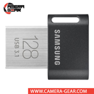 Samsung 128GB FIT Plus USB 3.1 Flash Drive lets you experience high-speed USB 3.1 performance of up to 300 MB/s which is much faster than standard USB 2.0 drives. The drive has a beautiful design while still being able to take a beating and it can be picked up for a very attractive price.
