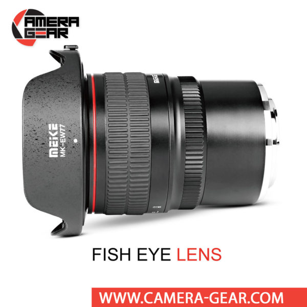 Meike 8mm f/3.5 Fisheye Lens for Sony E Mount Cameras provides a surreal field of view with strong distortion and curved horizons to yield a unique effect. The optical properties of this lens are good enough to capture the world from a different angle.