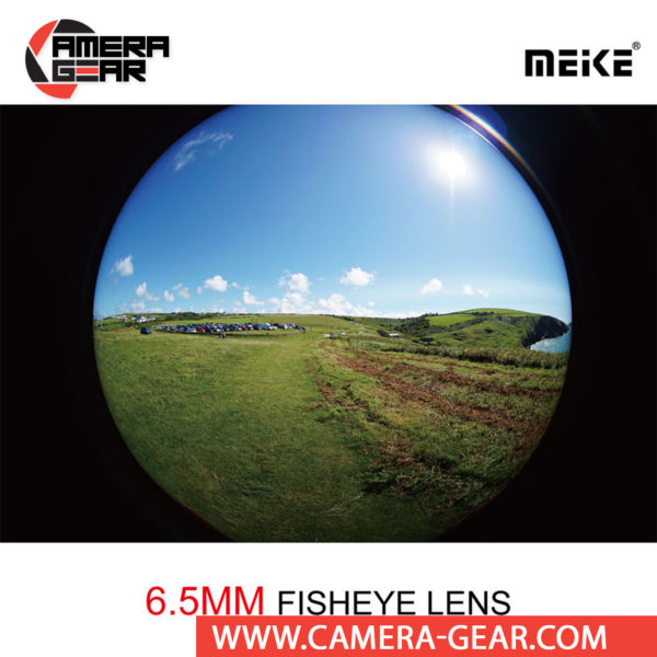 Meike 6.5mm f/2 Circular Fisheye Lens for Canon EF-M Mount Cameras realizes an impressive 190° angle of view along with a unique circular image shape and strong distortion for a surreal quality. Meike MK-6.5mm fisheye lens rides easily in your gadget bag or coat pocket until you’re in the mood to bend some perpendicular lines.
