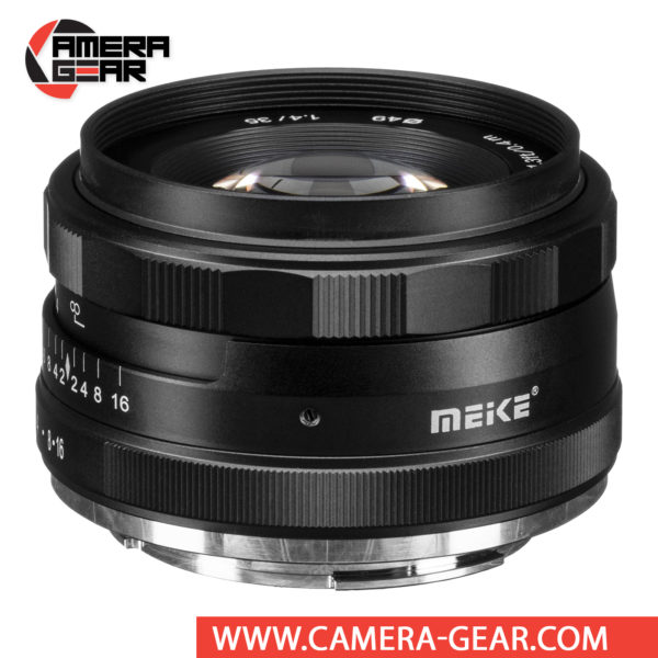 Meike 35mm f/1.4 Lens for Canon EF-M Mount Cameras is an extremely versatile lens that features bright f/1.4 maximum aperture to suit working in low-light conditions and for achieving shallow depth of field effects. Meike MK-35mm lens is a great choice for videography, portraiture, street photography, wedding and event photography etc.
