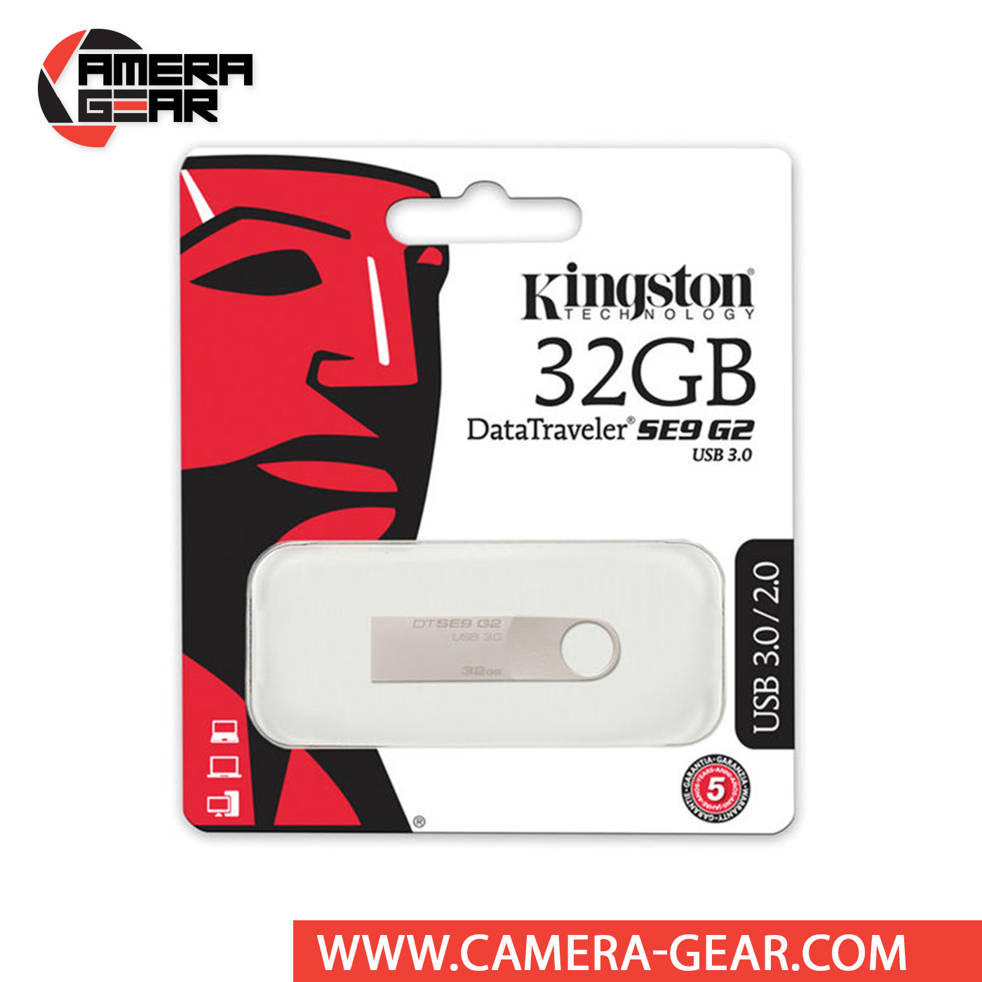 Body Watt theater Kingston 32GB DataTraveler SE9 G2 USB 3.0 Flash Drive - Camera Gear