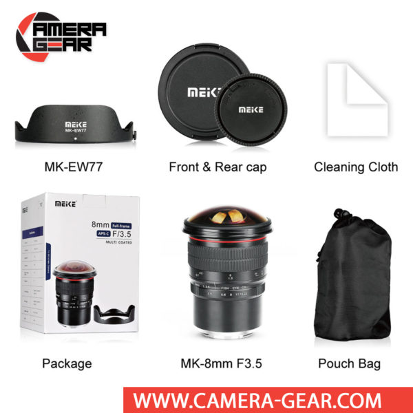 Meike 8mm f/3.5 Fisheye Lens for Canon EF-M Mount Cameras provides a surreal field of view with strong distortion and curved horizons to yield a unique effect. The optical properties of this lens are good enough to capture the world from a different angle.
