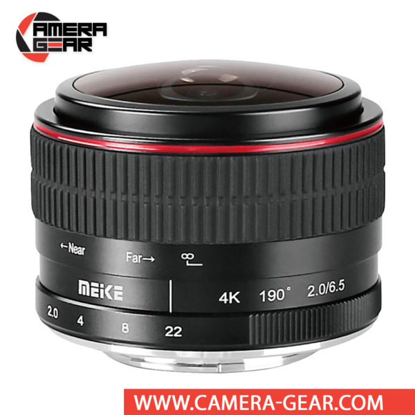 Meike 6.5mm f/2 Circular Fisheye Lens for Micro Four Thirds Cameras realizes an impressive 190° angle of view along with a unique circular image shape and strong distortion for a surreal quality. Meike MK-6.5mm fisheye lens rides easily in your gadget bag or coat pocket until you’re in the mood to bend some perpendicular lines.