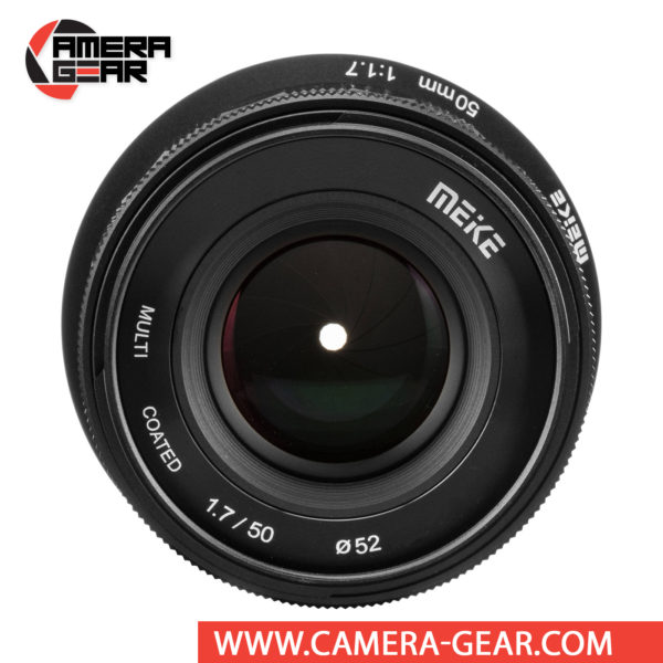 Meike 50mm f/1.7 Lens for Canon RF Mount Cameras is a fully manual full frame lens for Canon RF mount cameras. It is a beautifully built little lens, with all metal construction and bright f/1.7 maximum aperture to suit working with selective focus techniques as well as in difficult lighting conditions.