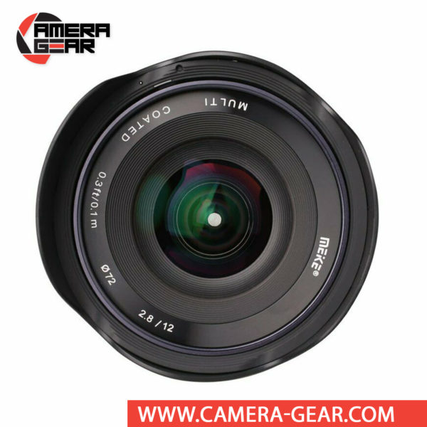 Meike 12mm f/2.8 Lens for Sony E Mount Cameras is a manual focusing wide-angle lens designed for APS-C mirrorless cameras. The lens features a bright f/2.8 maximum aperture to balance low-light performance with a compact form factor.