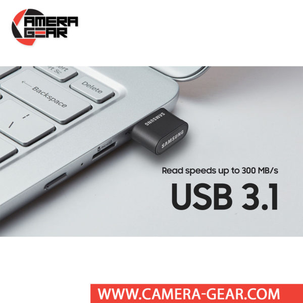 Samsung 64GB FIT Plus USB 3.1 Flash Drive lets you experience high-speed USB 3.1 performance of up to 200 MB/s which is much faster than standard USB 2.0 drives. The drive has a beautiful design while still being able to take a beating and it can be picked up for a very attractive price.