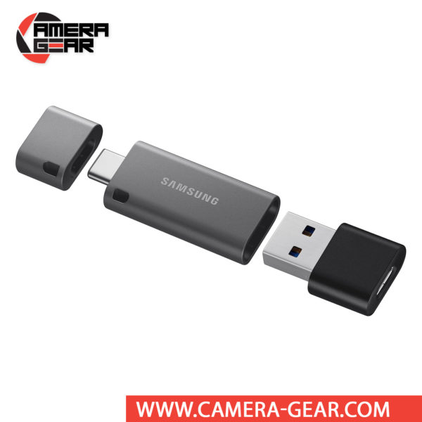 Samsung 32GB DUO Plus USB Type-C Flash Drive with USB Type-A Adapter is a USB pen drive that can be used with a smartphone (or any other device) with USB Type-C or with a computer with a USB 2.0 or USB 3.0 socket. It features the ultra-fast read speeds and USB-C native connectivity which make this USB drive a valuable asset.